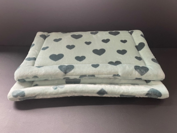 Wellnessdecke de Luxe Herz grün 135x95 cm